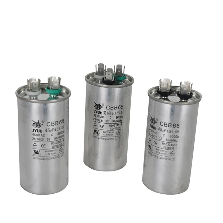CBB65 air conditioner oil film capacitor 1-100 UF 450V with factory price