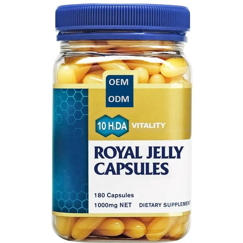 OEM ODM Natural royal jelly capsule 1000mg softgel GMP factory