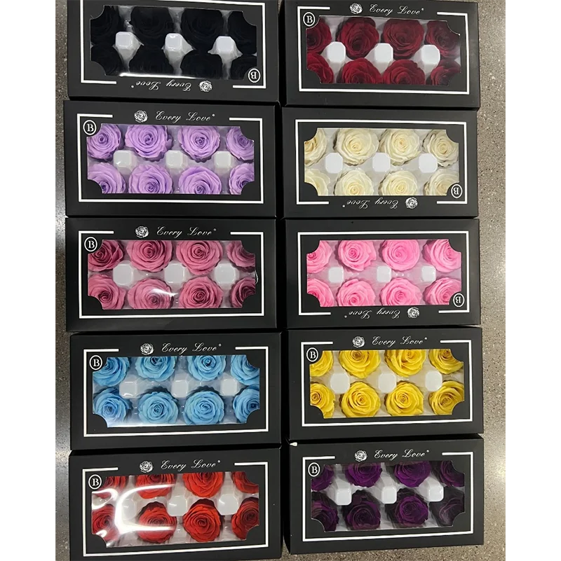 A grade hot sale flower head preserved roses A Grade Eternal Preserved Rose Head Flower 4-5cm 5-6cm for House Wedding Decoration