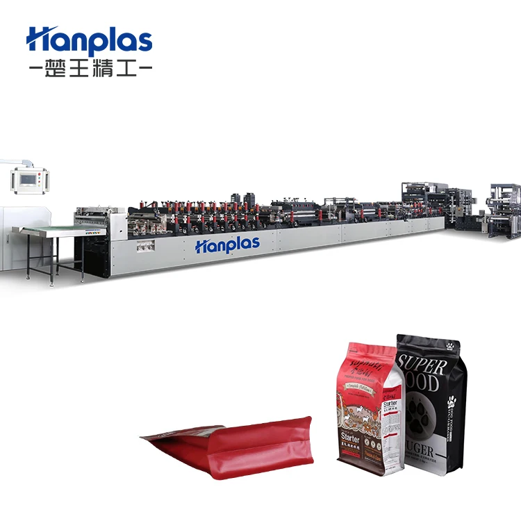 HP-L-FEP квадратный плоское дно стоит; Обувь на каблуках со шнуровкой и застежкой-молнией мешок делая машину 8 пакет с вертикальным швом 4 бортовой мешок запечатывания дой-Пак сумка делая машину