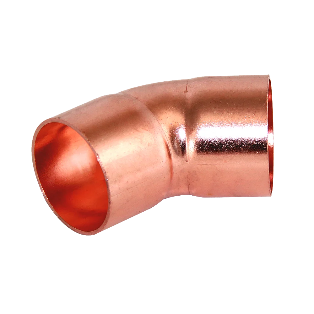 Factory Wholesale Price Pipe Pitting 45 Degree Compression Copper Cross Fitting Elbow