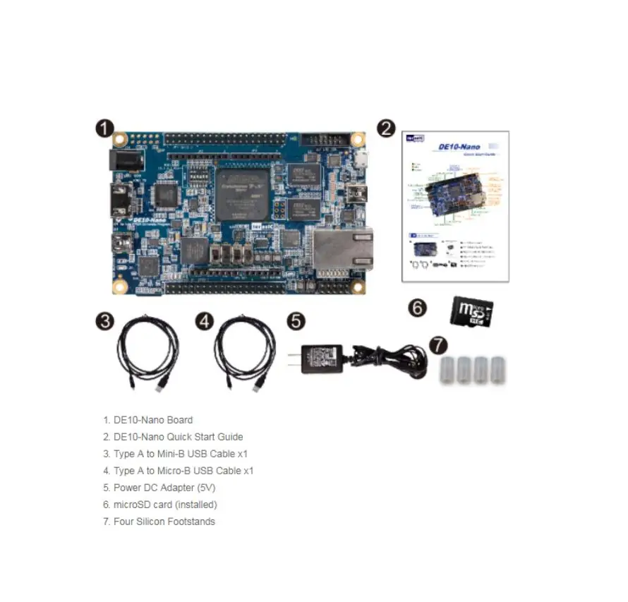 Taidacent Usb Al-tera Ep4ce6 fpga Boards Cyclone IV EPCS16 16-Mb 3-axis Accelerometer FPGA Development Board DE10-Nano Kit