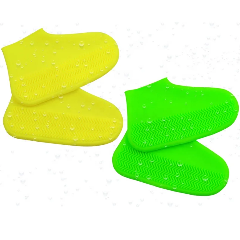 Waterproof Shoe Cover Silicone Reusable Non Slip Rain Snow Boot Covers Foldable Overshoes Galoshes for Men Women Kids Protection