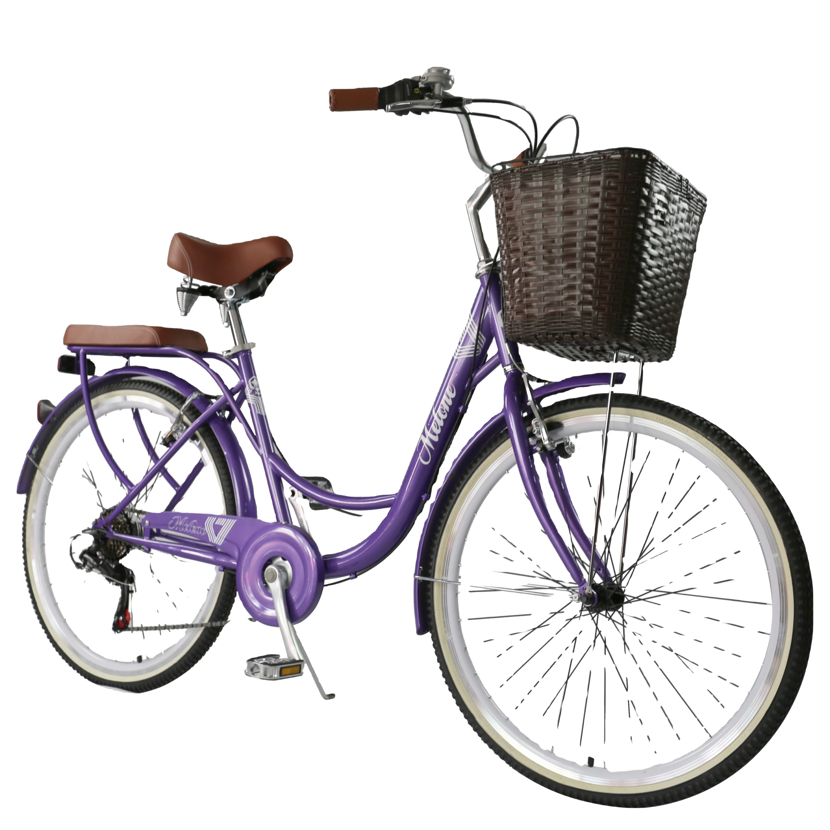 Красочный 26 дюймовый городской Женский велосипед 6S Shimano