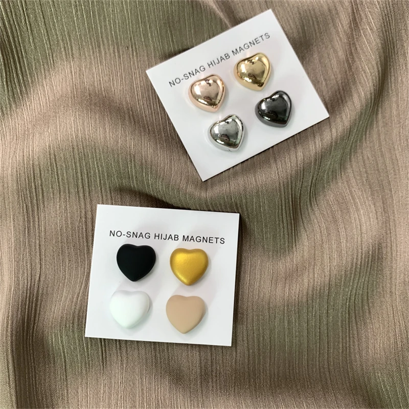wholesale heart shape Hijab Magnet Brooch Accessory Magnetic Brooch Luxury Pin Hijab Pins Magnet pins XBZ097