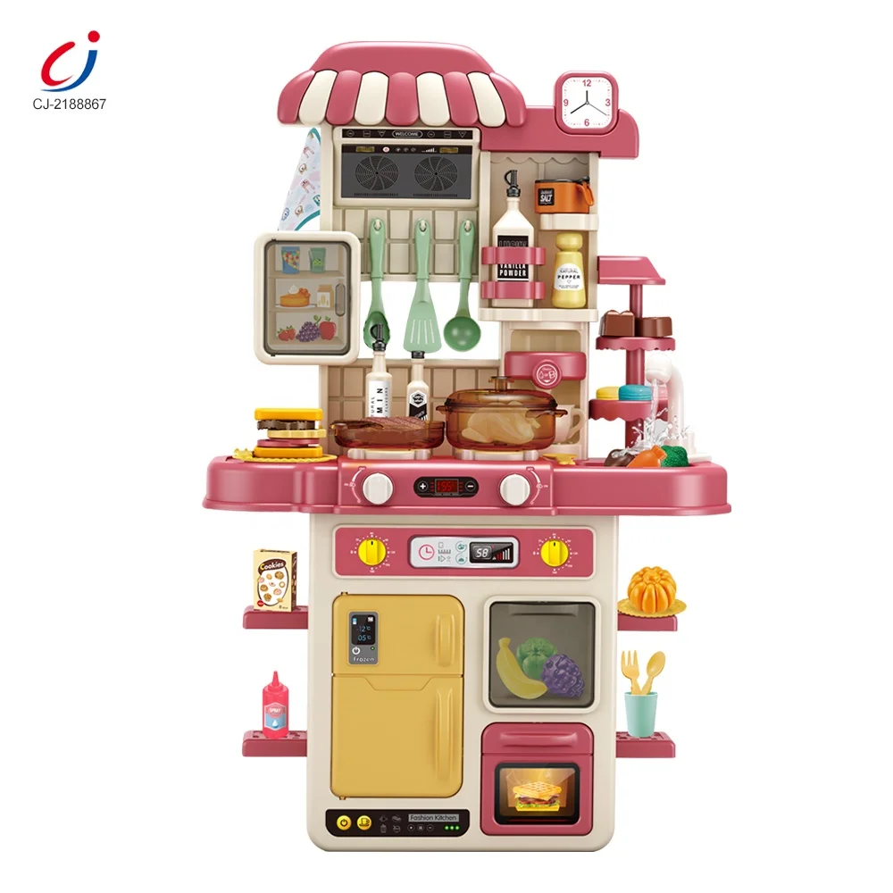 Chengji play kitchen or food sets cocina de juguete para 48 pcs pretend games kitchen toy for babies and kids