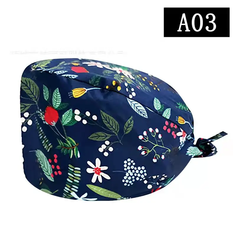 Fast Ship Animal Print Surgery Practice Hat Pharmacy Clinic Hair Hats Nurses Hats Scrub