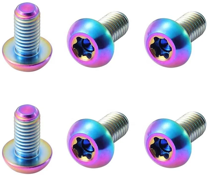 High quality M4 M5 M6 road mountain bicycle torx hex head outer titanium bolts bike titanium bolts