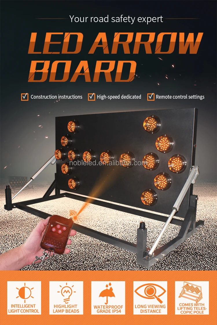 solar arrow signs board trailer
