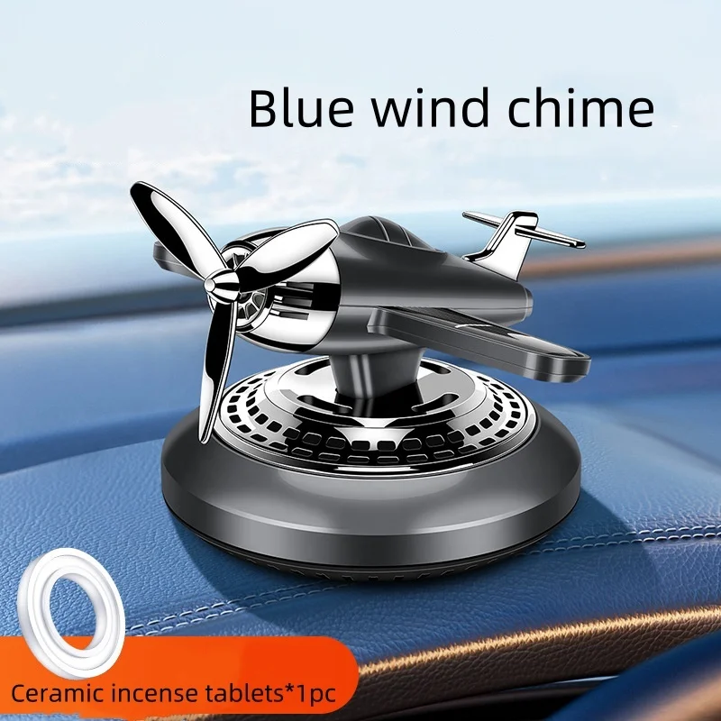 Solar Aircraft Swing Fighter Screen Car Ornament Dashboard Aromatherapy Decoration