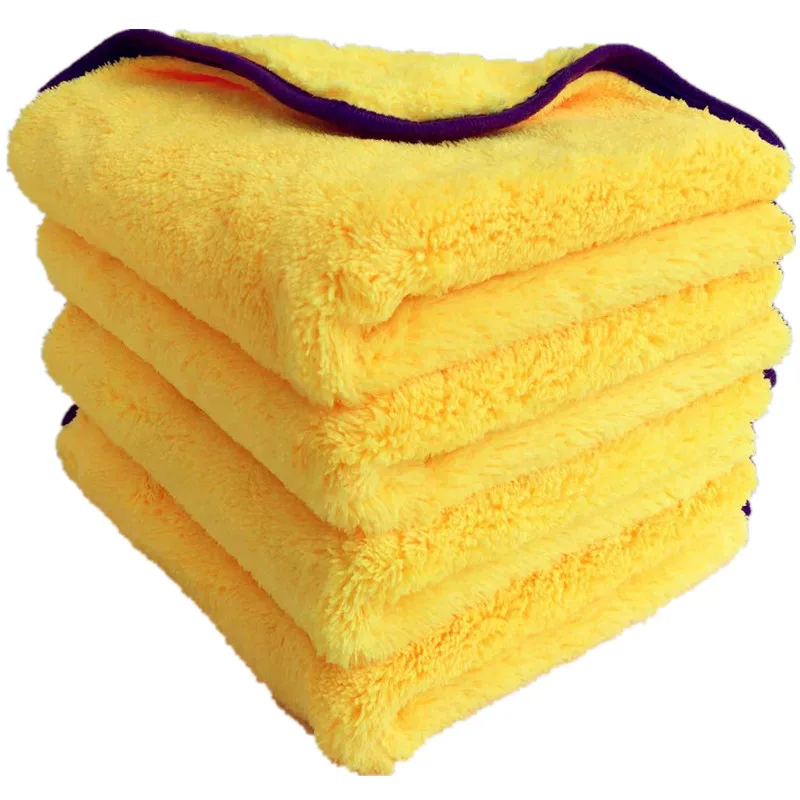 600GSM Coral Fleece Car Cleaning Towel Plush Detailing Drying Towel Microfiber Car Wash Towel