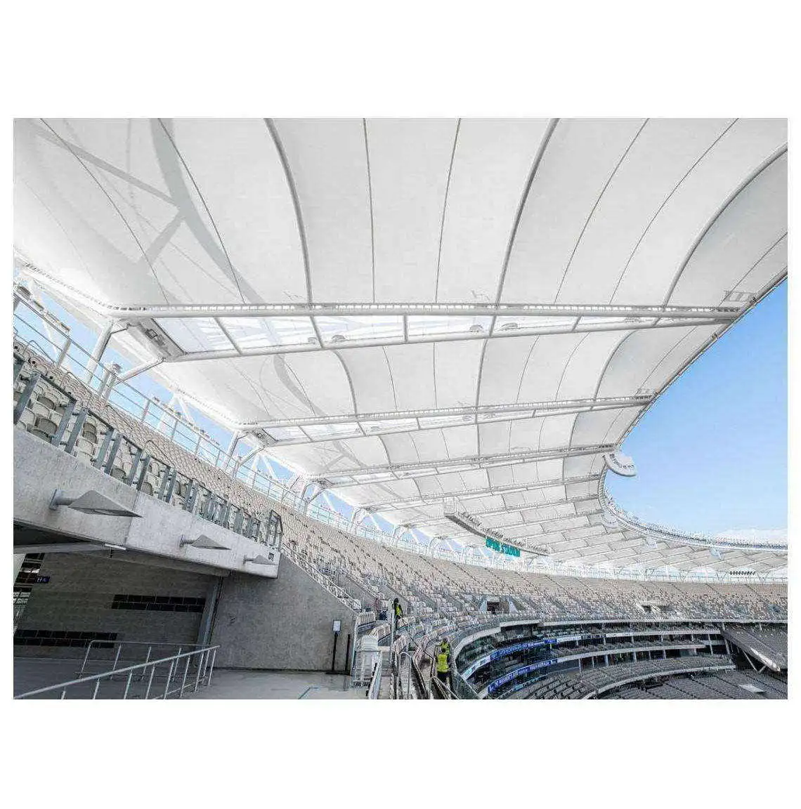 High quality customized price PVDF/PTFE/ETFE membrane structure building sunshade structure stretch fabric sports hall