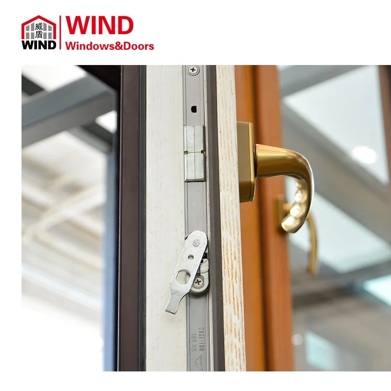 В европейском стиле алюминиевое деревянное белое стекло с двойным наклоном и поворотом створки окна