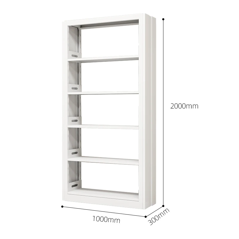 Metal book shelf white metal book book shelf metal 6 shelves estantes para libros scaffale libreria industriale