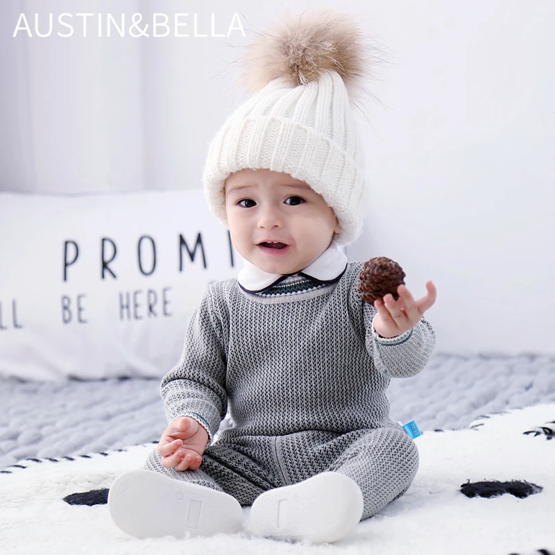
AustinBella/wholesale boutique babies clothing baby sweater sets baby designer clothing sets 