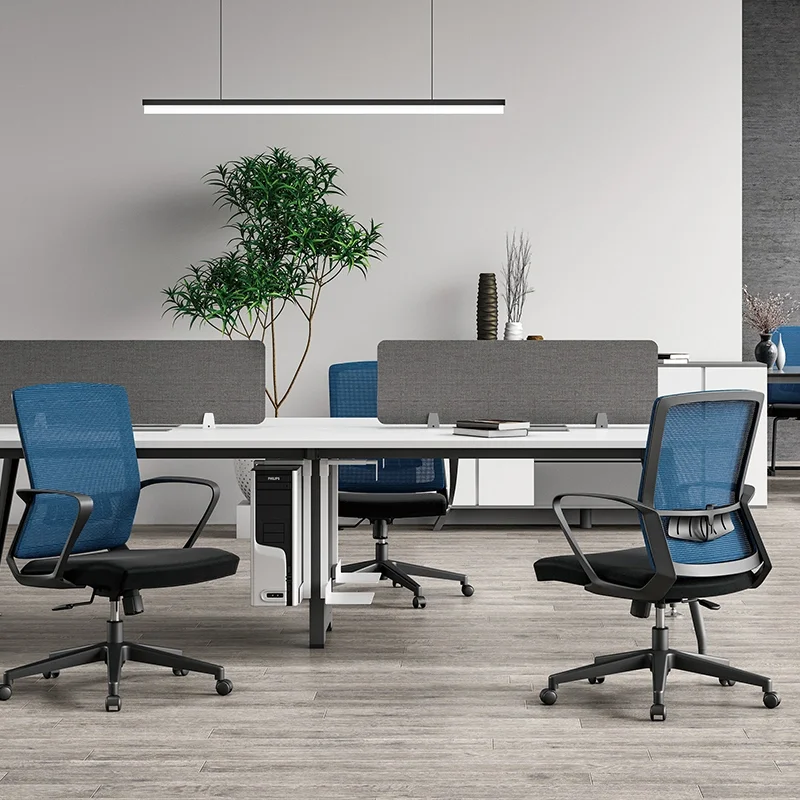 Mac Chairs on Sale New Ergonomic Computer Comfortable Staff Office Swivel Chair MID Back Office Furniture Mesh Chair