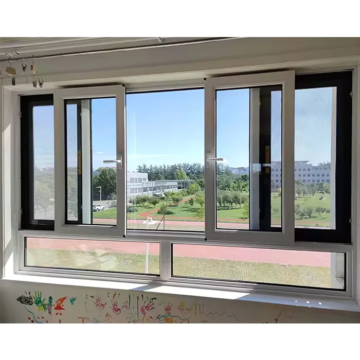 High Airtight Tilt Windows Diamond Mesh Screen Pressing Type Adhesive Tape Sealing  Aluminum Sliding Window Sliding Windows