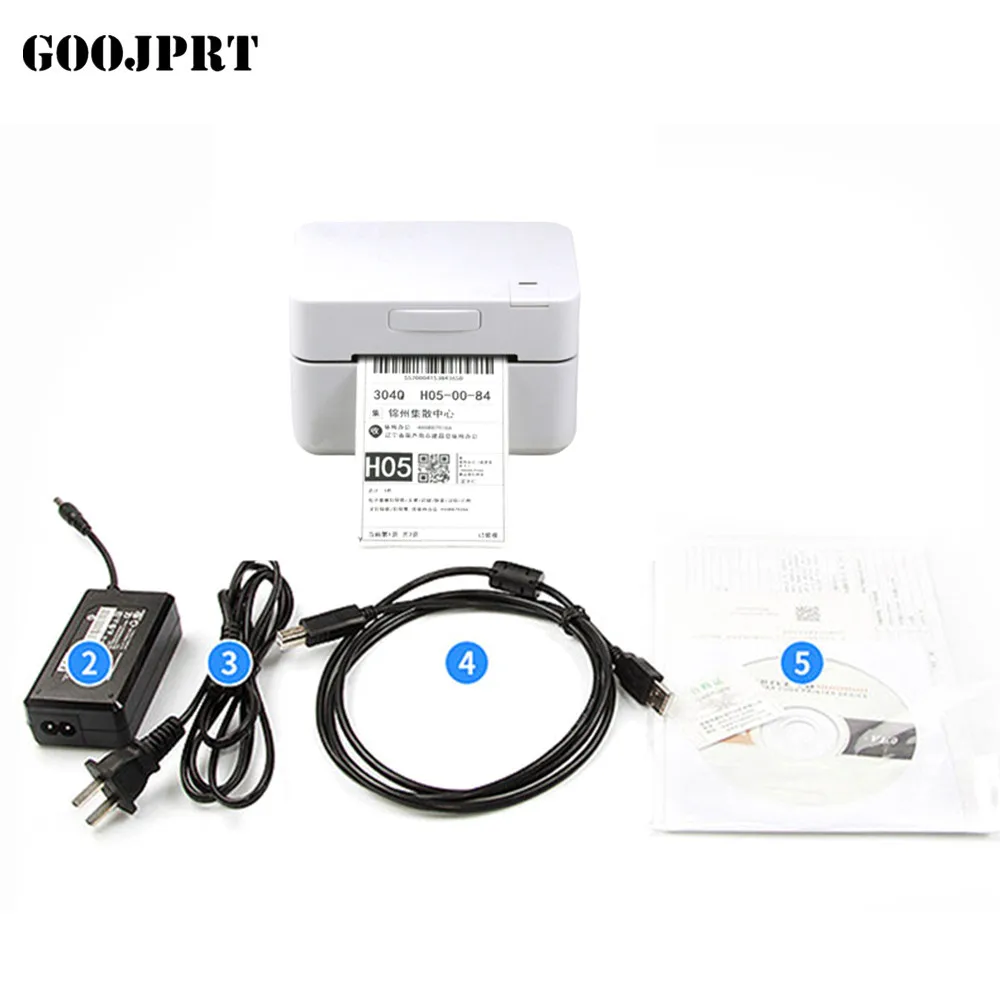 GOOJPRT pos barcode label printer USB sticker printer thermal for shipping supplies and packaging