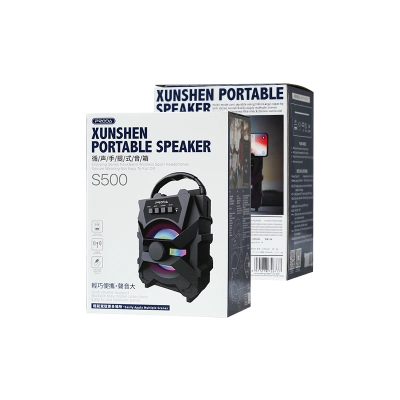 Proda Xunsheng Series Wireless mini Speaker PD-S500 for outdoor ground dance support tf card  aux input