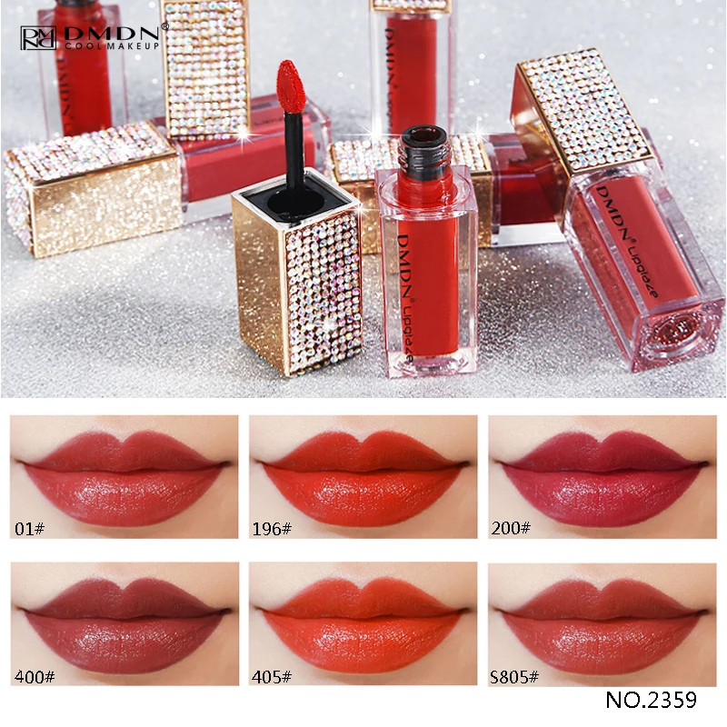 Diamond design custom logo beauty cosmetics liquid lipstick custom quality