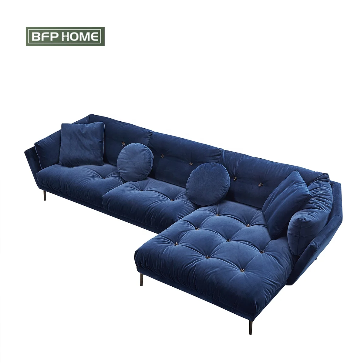 BFP HOME Factory Price Modern Fabric Luxury Style Solid wood furniture Living Room Sofa Set
