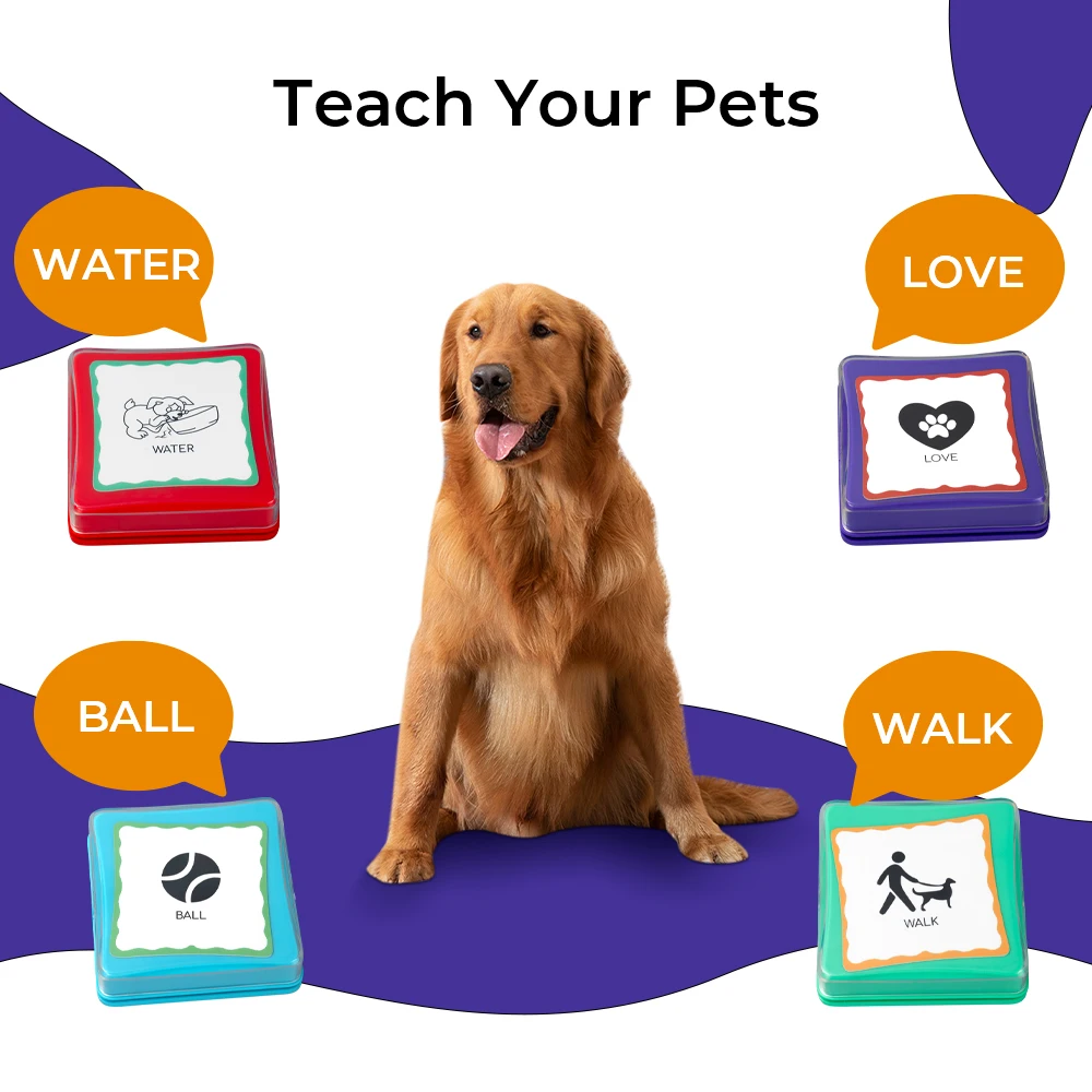 Recordable Answer Buzzers, Personalized Sound Buzzers Talking Button Dogs Button For Communication