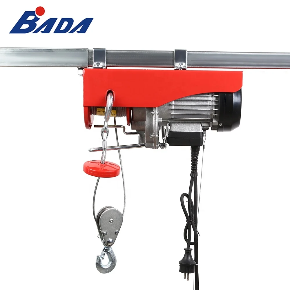 BADA Factory direct selling load-bearing 200-800kg small mini wire rope electric hoist