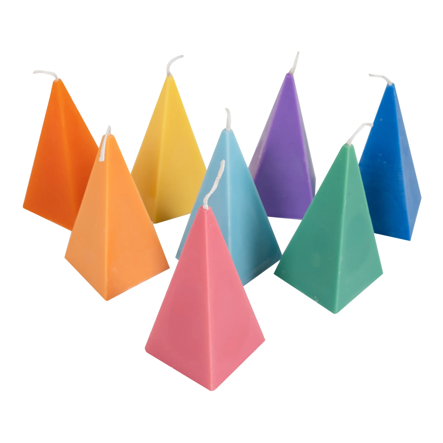 Wholesale Pillar Home Decor Colored Havdalah Pyramid Candle