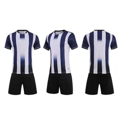 2022 High Quality Plain Soccer Uniform Youth Stripe Soccer Uniform Football Shirts