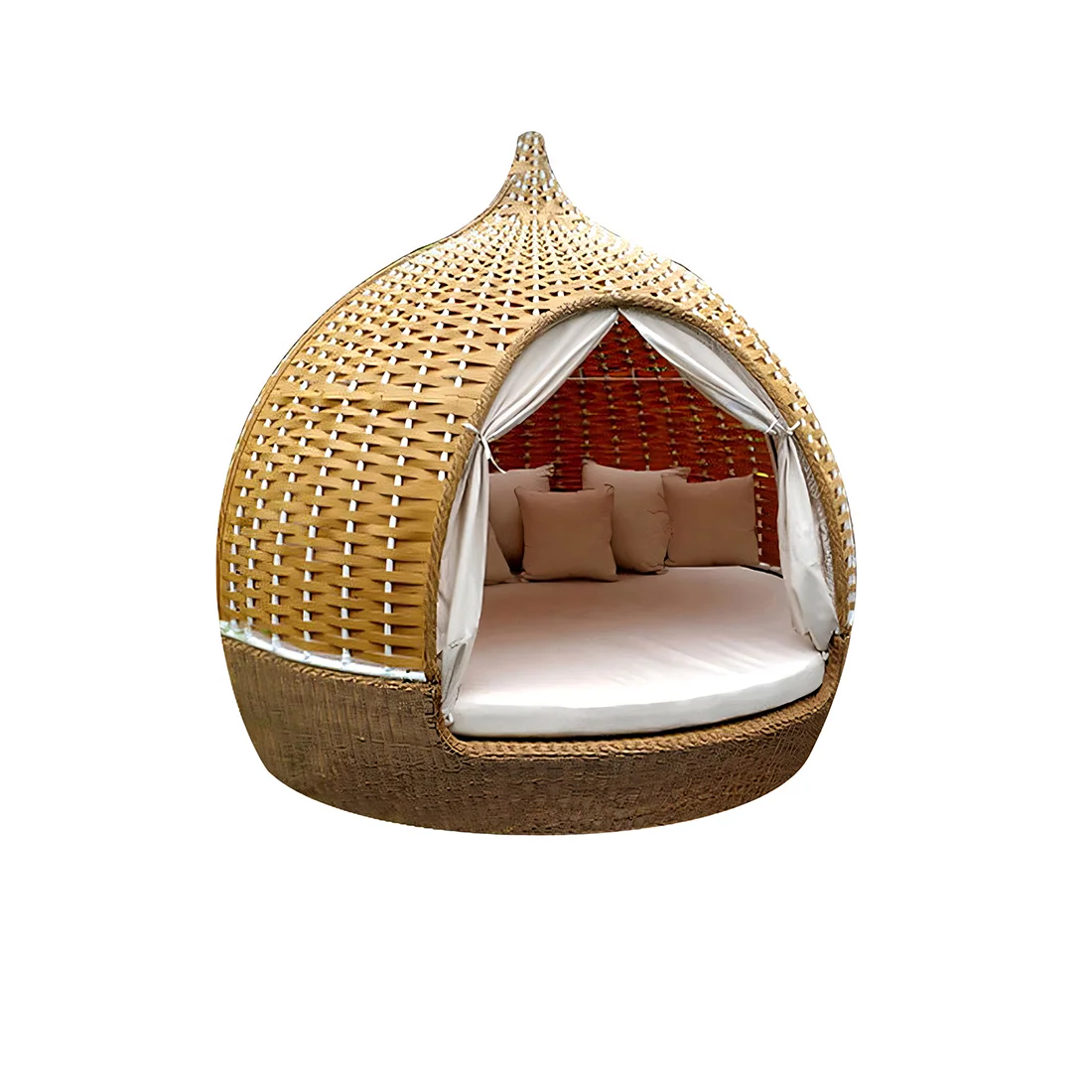 Luxury Outdoor Garden Set PE Rattan Sofa & Outdoor Use Elegant Aluminium Egg Sofa Set Furniture