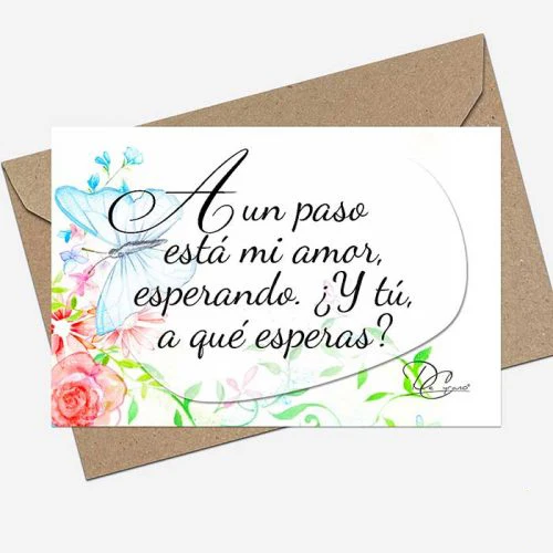 Tarjeta de papel tarjetas de dedicatoria para regalo