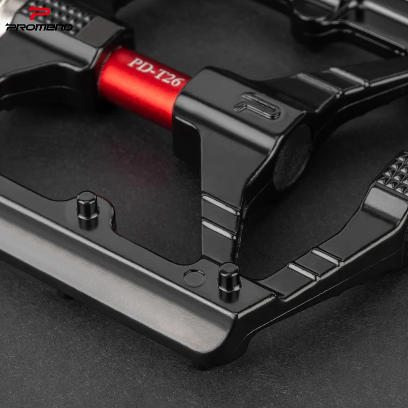 PROMEND T26 Double Sleeve Bicycle Pedal Anti-Skid Aluminum Alloy for Mountain Road DU Peilin Bearing for both Road Race Bike Use