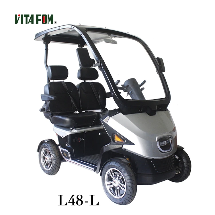 Hot Sell Motorcycle Electric Scooters Closed Passenger 4 Four Wheel Disability with Padals