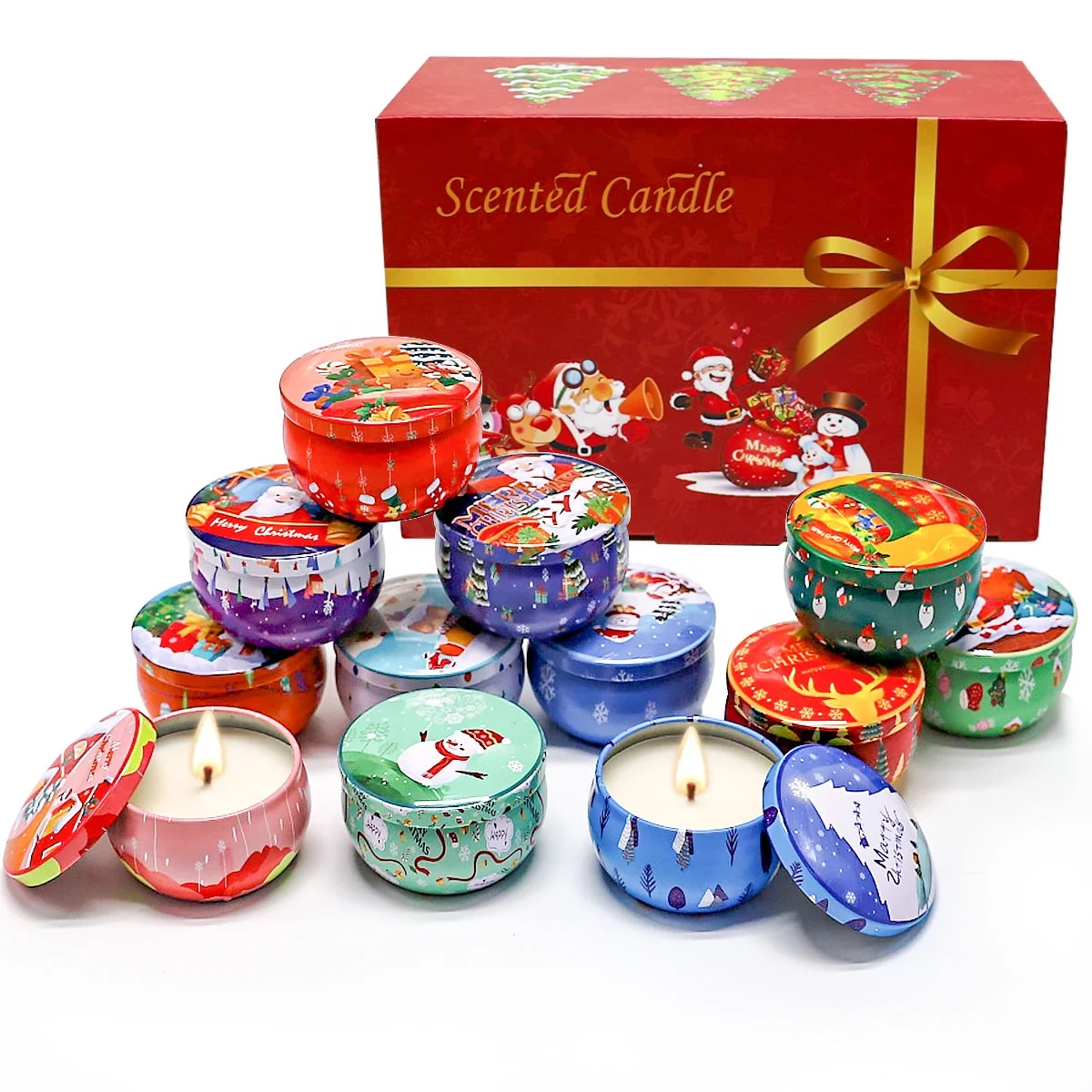 supplies wholesale custom private label scented aromatherapy candle gift set decorative soy wax luxury christmas candle