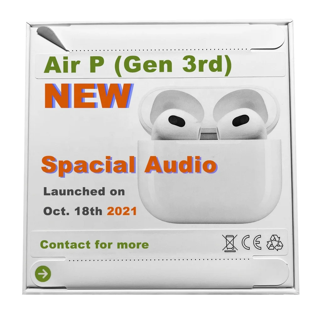 Air gen 3 1:1 4 headphone stereo True Wireless Earbuds TWS Air Earphone pods TWS for airpodding 3rd generation