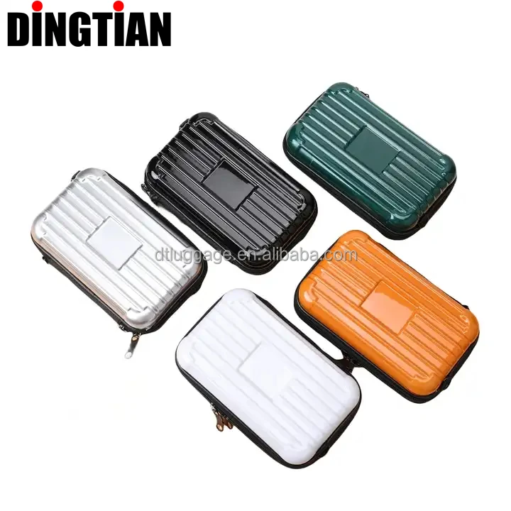 7inch Hard Case Customized Mini Suitcase Travel Case Portable ABS Luggage Bag Hand-Carry Cross-Shoulder Cosmetic Bag OEM Handbag