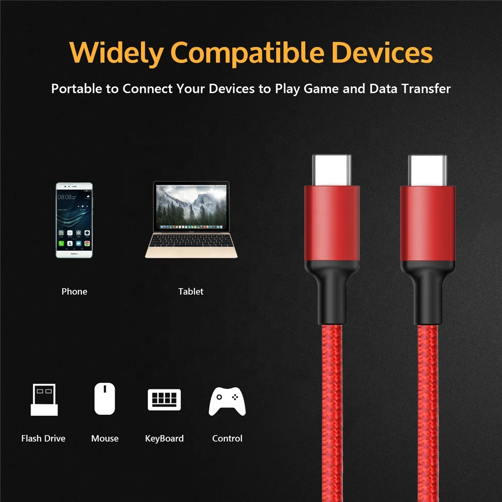 
Portable Usb 2.0 Type C Usb Cable Cell Phone Fast Charging Cable And Data Transfer 