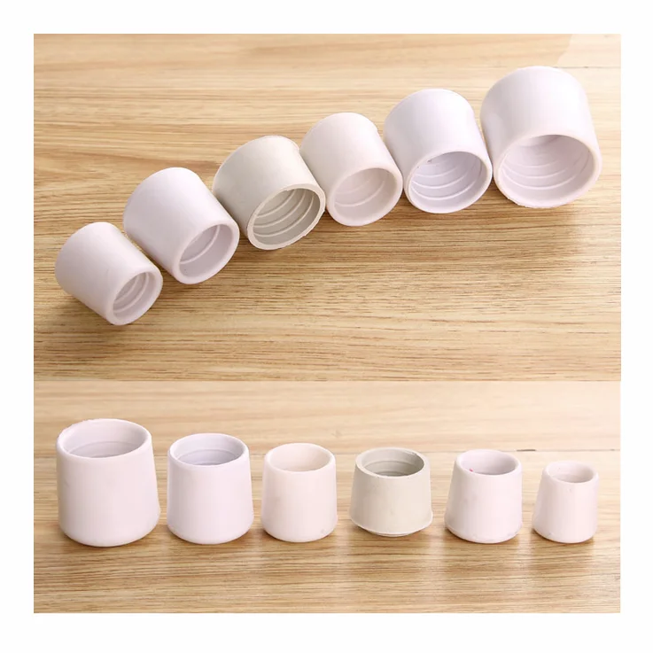 Round 19 mm white Wear Resistant Chair Tips