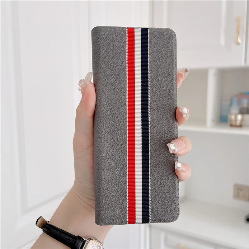 Luxury Flip Lychee Pu Leather Folding Full Cover Mobile Phone Cover Case For Samsung Galaxy Z Fold3 Z Fold2 Flip3 Leather Case
