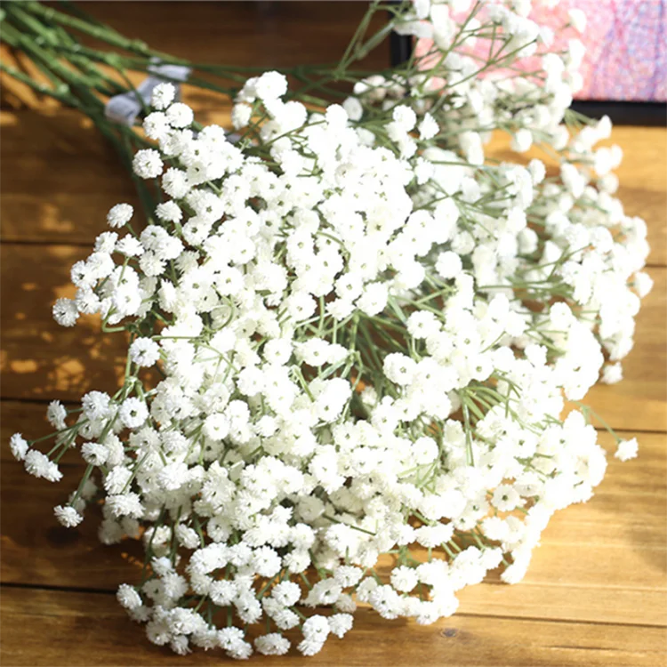 Wholesale Real Touch Plastic Glue Gypsophila Flowers Artificial Babys Breath For Home wedding Table Decoration