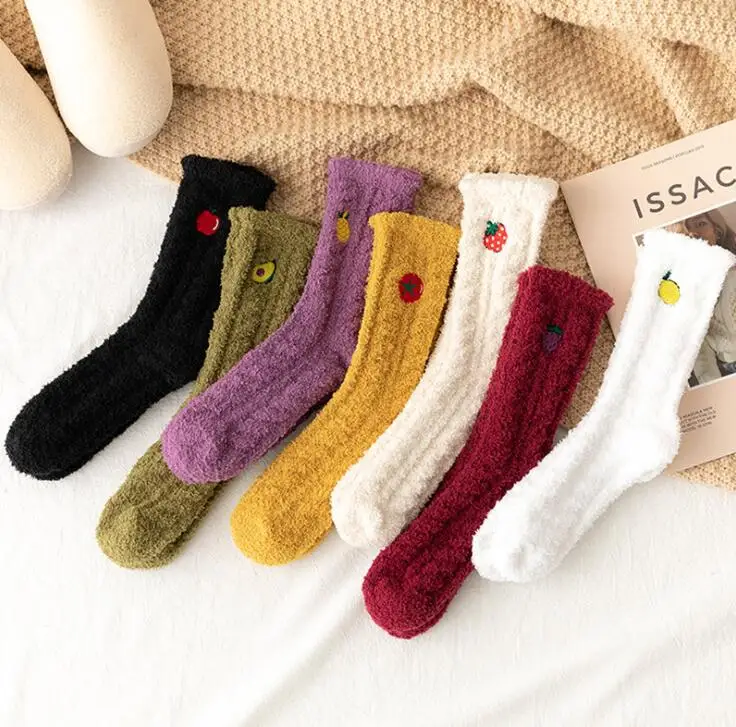 Hot Sale Fuzzy Warm Slipper Socks Women Super Soft Microfiber Cozy Sleeping Socks