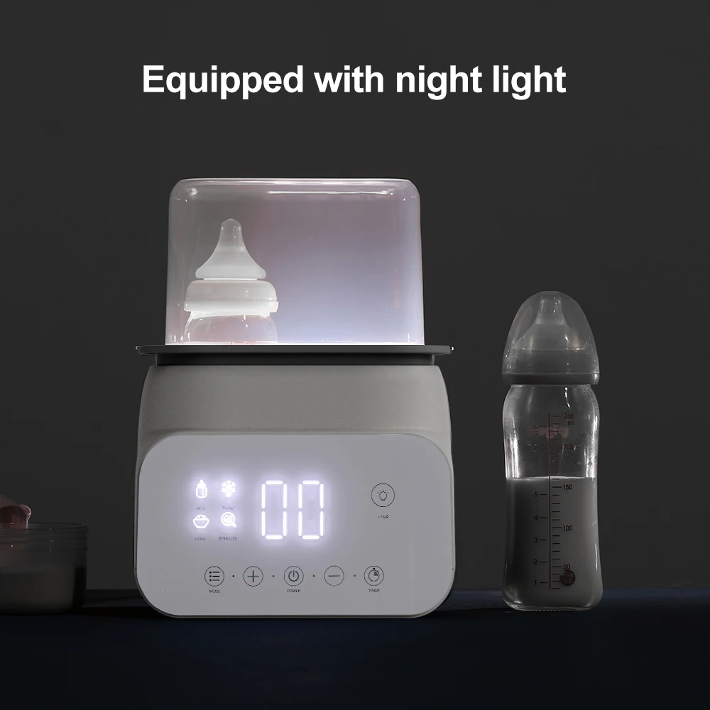 Fast Bottle Warmer 7-in-1 Food Heater&Defrost with LCD Display, Baby Breast Milk Formula Warmer with 24H Temperature ,BPA free.