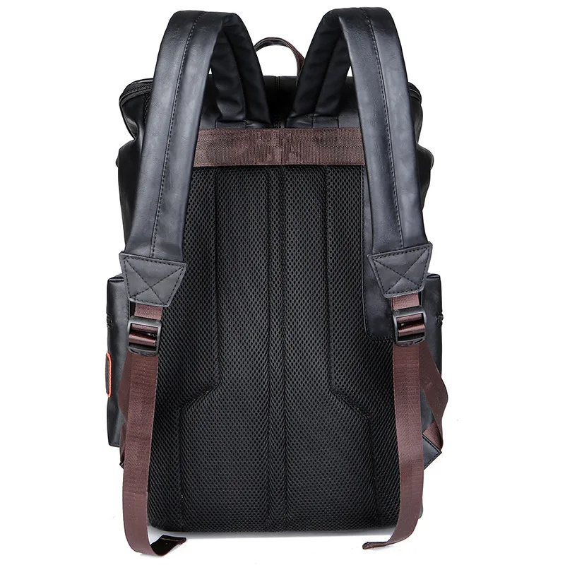 Large Capacity Waterproof Travel Backpack Business Travelling Bags Multifunction Laptop Leather Backpacks for College School Bag