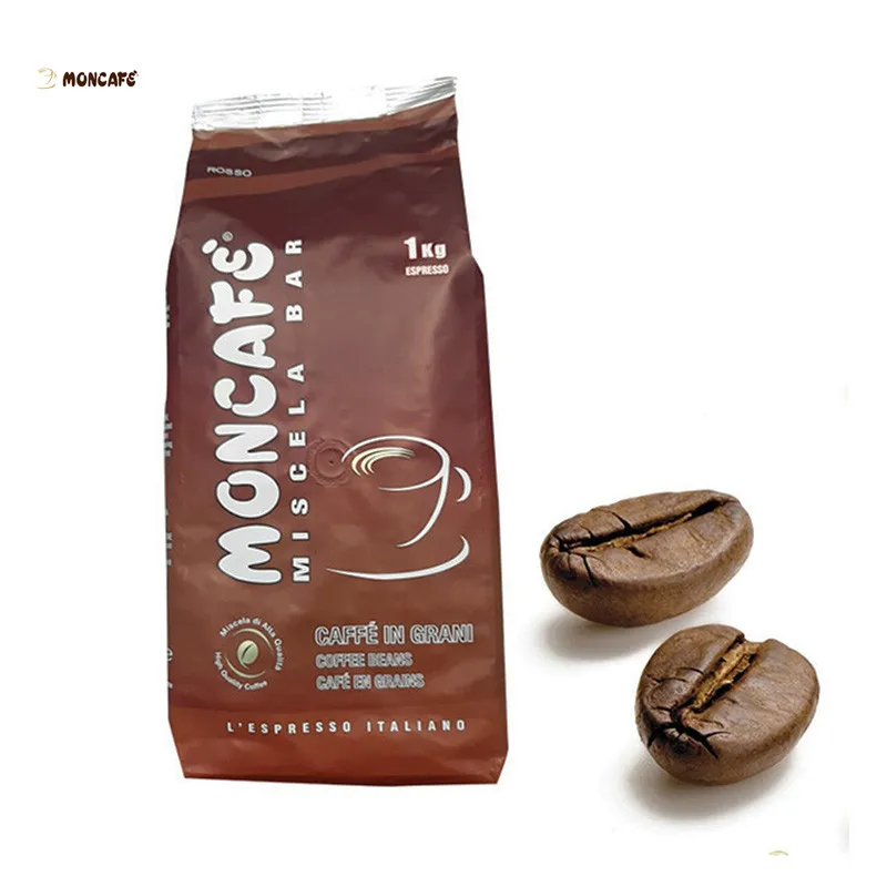 Premium Made In Italy Caffe Whole Bean Coffee Italian Packaging Espresso Coffee Beans 1 Kg Wholesale