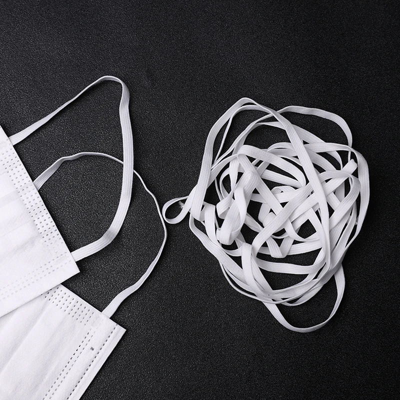 
Eco-Friendly masks A06 ribbon mask ear rope elastic cord mask band cord adjustable for neoprene 