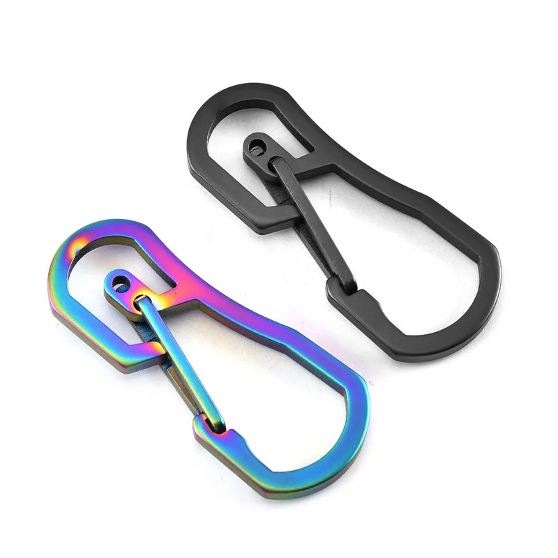 Camping Travel Outdoor Portable Titanium Alloy Carabiner Climbing Wrench Buckle Multi-functional Tool Climbing Buckle