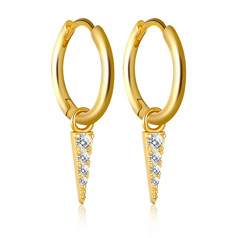 Real gold plated 925 sterling silver earrings