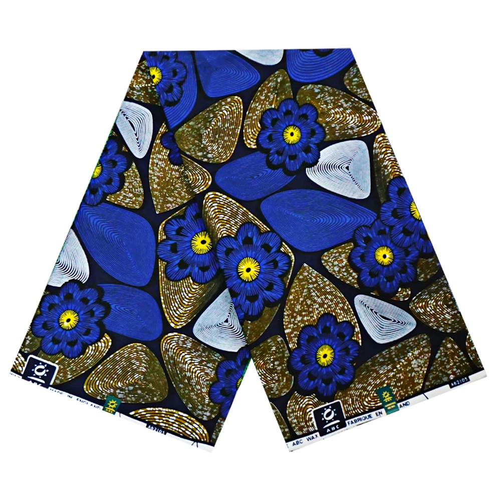 Ankara Africa Printed Fabric Real Wax Patchwork Sewing Material Dress Artwork Accessory 100% Cotton