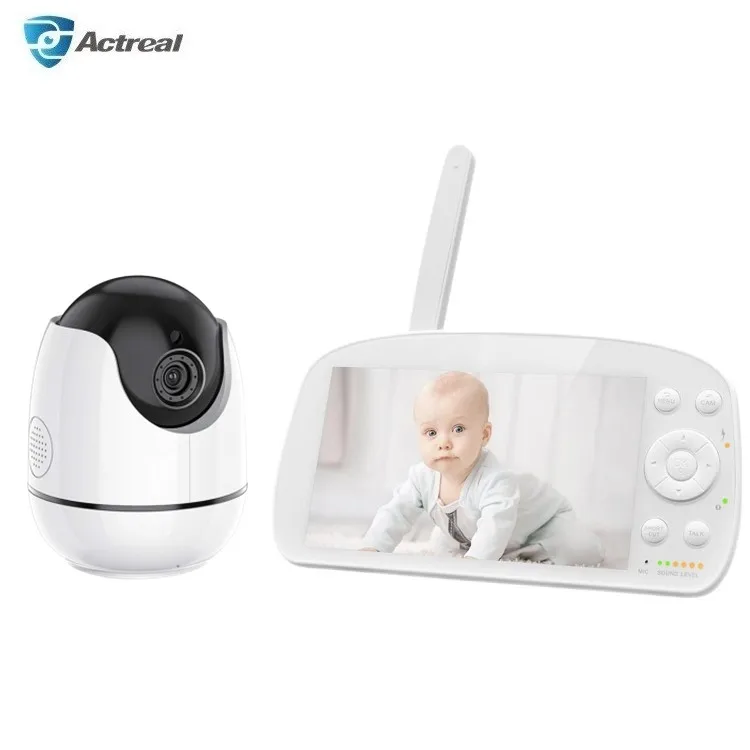 5.5 inch Colorful Display Temperature Alarm Smart Wireless Baby Sleep Monitoring Camera 720P 1080P Audio Video Baby Monitor