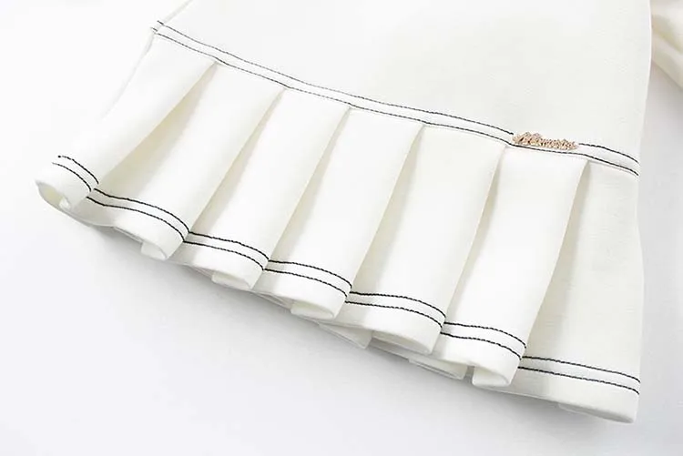 Spring/Autumn Kids clothing Long Sleeve  White Children Girl Dress child dress